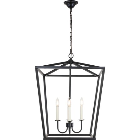 Living District Maddox 4 Light Black Pendant LD6008D20BK